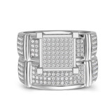 Photo of Amity 3/4 Carat T.W. Diamond Princess Cluster Bridal Set 10K White Gold [BR425W-C028]