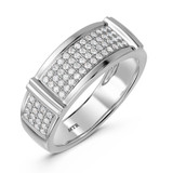 Photo of Amity 3/4 Carat T.W. Diamond Princess Cluster Bridal Set 10K White Gold [BT425WL]