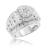Photo of Selene 5 3/8 ct tw. Diamond Round Cluster Trio Set 14K White Gold [BT411WE-C000]