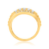 Photo of Selene 5 3/8 ct tw. Diamond Round Cluster Trio Set 10K Yellow Gold [BT628YM]
