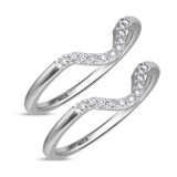 Photo of Holly 1/5 ct tw. Diamond Same Sex Ladies Band Set 14K White Gold [WL892W]