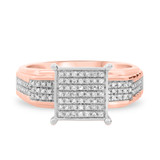 Photo of Winsome 2/3 ct tw. Diamond Princess Cluster Trio Set 10K Rose Gold [BT413RE-C032]