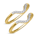Photo of Holly 1/5 ct tw. Diamond Same Sex Ladies Band Set 10K Yellow Gold [WL892Y]