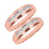 Photo of Encina 3/8 ct tw. Diamond Same Sex Mens Band Set 14K Rose Gold [WM501R]