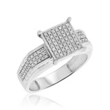 Photo of Winsome 2/3 ct tw. Diamond Princess Cluster Trio Set 10K White Gold [BT413WE-C032]