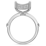 Photo of Affinity 3/4 CT. T.W. Diamond Fancy Cluster Bridal Set 10K White Gold [BT427WE-C034]