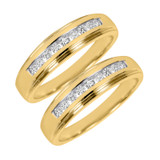 Photo of Encina 3/8 ct tw. Diamond Same Sex Mens Band Set 14K Yellow Gold [WM501Y]