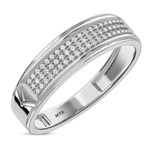 Photo of Gracie 5/8 ct tw. Diamond Round Cluster Trio Set 14K White Gold [BT414WM]