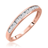 Photo of Darla 1/2 ct tw. Diamond Wedding Band Set 14K Rose Gold [BT563RL]