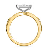 Photo of Harmonee 3/8 Carat T.W. Diamond Princess Cluster Bridal Set 10K Yellow Gold [BT428YE-C033]