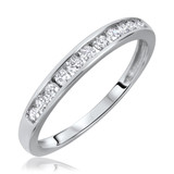 Photo of Darla 1/2 ct tw. Diamond Wedding Band Set 10K White Gold [BT563WL]