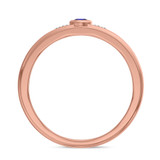 Photo of Clema 1/8 Carat T.W. Sapphire and Diamond Mens Wedding Band 10K Rose Gold [BT868RM]