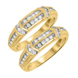 Photo of Bexley 5/8 ct tw. Diamond Same Sex Mens Band Set 14K Yellow Gold [WM503Y]