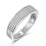 Photo of Enamor 1 ct tw. Diamond Princess Cluster Trio Set 10K White Gold [BT415WL]