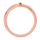 Photo of Chrisoula 1/8 CT. T.W. Sapphire and Diamond Mens Wedding Band 10K Rose Gold [BT869RM]