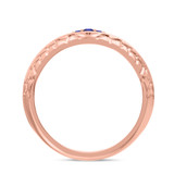 Photo of Neeja 1/8 Carat T.W. Sapphire and Diamond Mens Wedding Band 14K Rose Gold [BT870RM]
