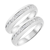 Photo of Kore 1 ct tw. Diamond Same Sex Mens Band Set 14K White Gold [WM505W]