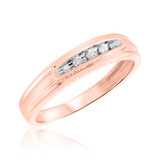 Photo of Zara 1/3 ct tw. Diamond Round Cluster Trio Set 10K Rose Gold [BT417RL]