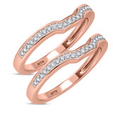 Photo of Bryony 1/4 ct tw. Diamond Same Sex Ladies Band Set 14K Rose Gold [WL897R]