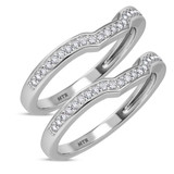 Photo of Bryony 1/4 ct tw. Diamond Same Sex Ladies Band Set 10K White Gold [WL897W]
