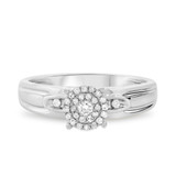 Photo of Zara 1/3 ct tw. Diamond Round Cluster Trio Set 10K White Gold [BT417WE-C037]