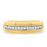 Photo of Piper 3/8 ct tw. Diamond Wedding Band Set 10K Yellow Gold [BT114YM]