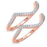 Photo of Liana 1/4 ct tw. Diamond Same Sex Ladies Band Set 10K Rose Gold [WL898R]