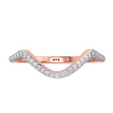 Photo of Liana 1/4 ct tw. Diamond Same Sex Ladies Band Set 10K Rose Gold [BT898RL]