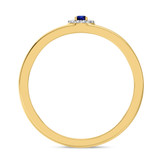 Photo of Delphine 1/5 Carat T.W. Sapphire and Diamond Mens Wedding Band 14K Yellow Gold [BT871YM]