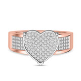 Photo of Valentina 1 ct tw. Diamond Heart Cluster Trio Set 14K Rose Gold [BT418RE-C035]