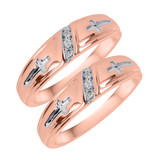 Photo of Neveah 1/15 ct tw. Diamond Same Sex Mens Band Set 10K Rose Gold [WM507R]