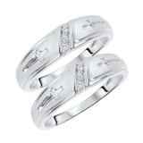 Photo of Neveah 1/15 ct tw. Diamond Same Sex Mens Band Set 14K White Gold [WM507W]