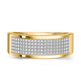 Photo of Valentina 1 ct tw. Diamond Heart Cluster Trio Set 10K Yellow Gold [BT418YM]
