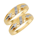Photo of Neveah 1/15 ct tw. Diamond Same Sex Mens Band Set 10K Yellow Gold [WM507Y]