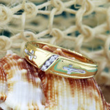 Photo of Neveah 1/15 ct tw. Diamond Same Sex Mens Band Set 10K Yellow Gold [BT507YM]