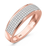 Photo of Collins 1 1/3 ct tw. Diamond Round Cluster Trio Set 10K Rose Gold [BT419RM]