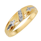 Photo of Neveah 1/15 ct tw. Diamond Same Sex Mens Band Set 14K Yellow Gold [BT507YM]