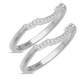 Photo of Kalina 1/7 ct tw. Diamond Same Sex Ladies Band Set 10K White Gold [WL899W]