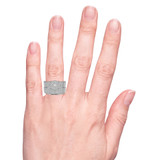 Photo of Collins 1 1/3 ct tw. Diamond Round Cluster Trio Set 10K White Gold [BR419W-C036] [HT]