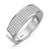 Photo of Collins 1 1/3 ct tw. Diamond Round Cluster Trio Set 10K White Gold [BT419WL]