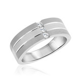 Photo of Jaxson 1/10 ct tw. Diamond Ladies Band 10K White Gold [BT659WL]