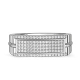Photo of Maeve 1 1/4 ct tw. Diamond Princess Cluster Trio Set 14K White Gold [BT420WM]