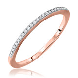 Photo of Jasmine 1/4 ct tw. Diamond Wedding Band Set 10K Rose Gold [BT573RL]