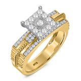 Photo of Maeve 1 1/4 ct tw. Diamond Princess Cluster Trio Set 10K Yellow Gold [BT420YE-C033]
