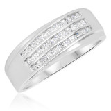 Photo of Kindred 7/8 ct tw. Diamond Same Sex Mens Band Set 14K White Gold [BT511WM]