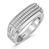 Photo of Beau 3/4 ct tw. Diamond Princess Cluster Trio Set 14K White Gold [BT421WL]