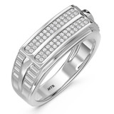 Photo of Beau 3/4 ct tw. Diamond Princess Cluster Trio Set 14K White Gold [BT421WM]