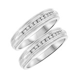 Photo of Farrah 1/3 ct tw. Diamond Same Sex Mens Band Set 10K White Gold [WM513W]