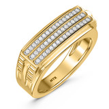 Photo of Beau 3/4 ct tw. Diamond Princess Cluster Trio Set 10K Yellow Gold [BT421YL]