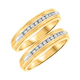 Photo of Farrah 1/3 ct tw. Diamond Same Sex Mens Band Set 14K Yellow Gold [WM513Y]